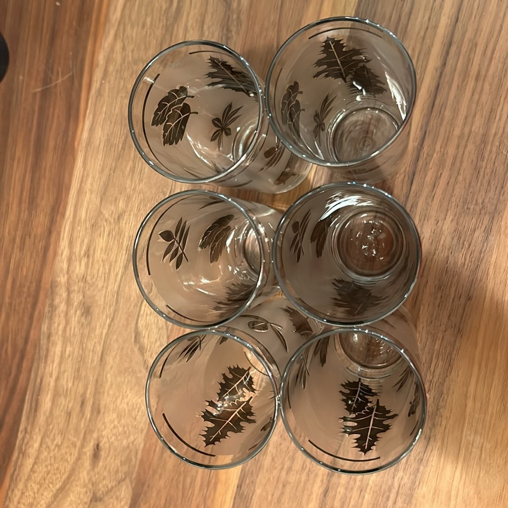 MCM Libby Silver Leaf Frosted Glasses - Picture 3 of 7